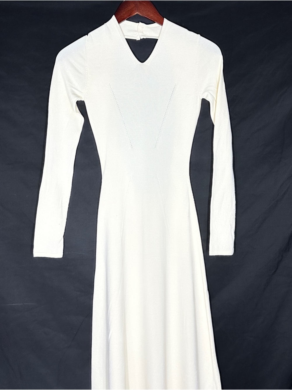 Solid Striped Sofia Richie Grainge Narcia Maxi Dress Off white XS  Quiet Luxury